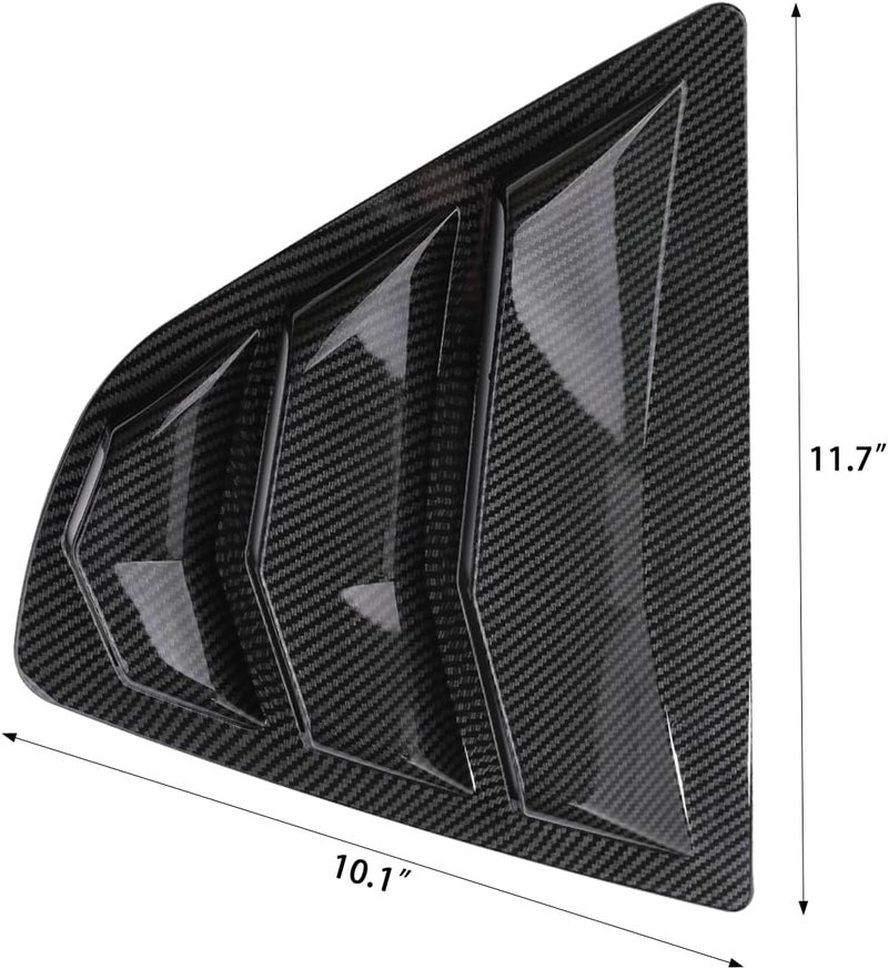 CKE Compatible with Toyota Camry 2024 2023 2022 2021 2020 2019 2018 Accessories (Not Fit 2025+) Sporty Car Rear Side Window Louvers Air Vent Scoop Shades Cover Trim Blinds -Carbon Fiber Style - Image 5